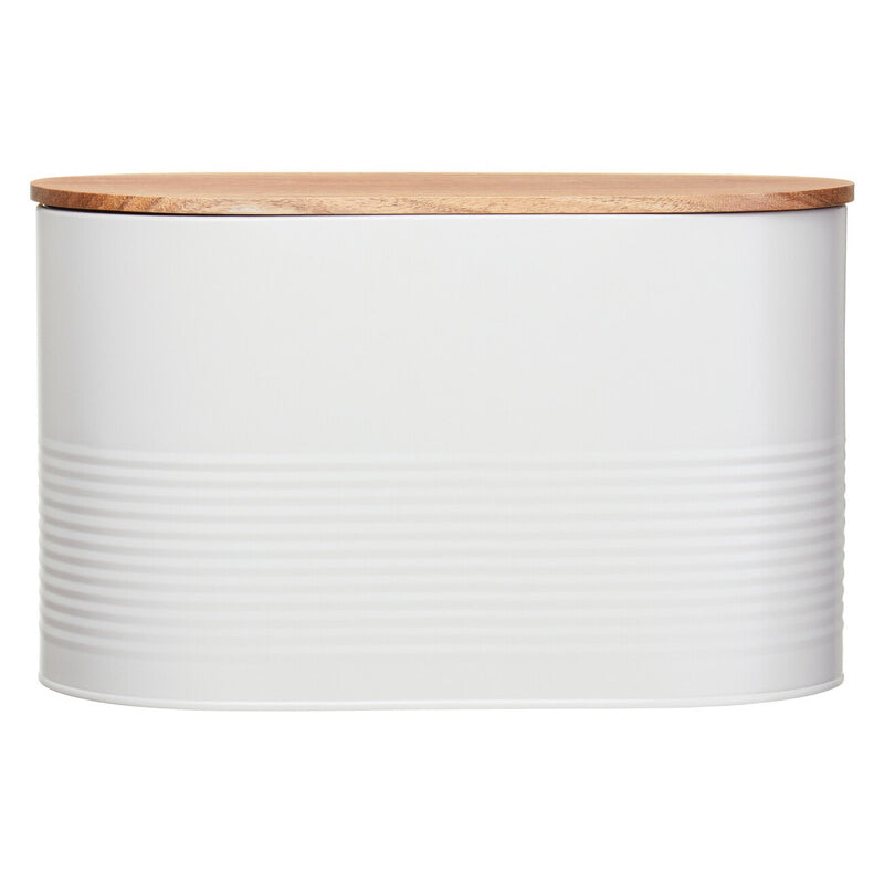 Alton Cream Bread Bin With Acacia Wood Lid