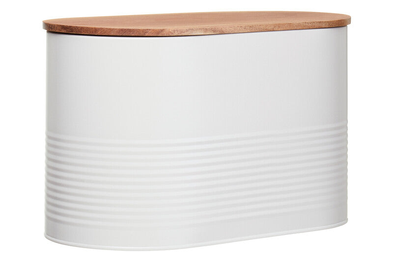 Alton Cream Bread Bin With Acacia Wood Lid