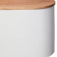 Alton Cream Bread Bin With Acacia Wood Lid