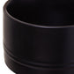 Decorative Sml Black Storage Jar W/Acacia Lid 11 D X 7.5Cm