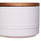 Decorative Sml Oatmeal Storage Jar W/Acacia Lid 11 D X 7.5Cm
