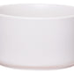 Decorative Stackable White Storage Jar W/Acacia Wood Lid