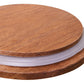 Decorative Stackable White Storage Jar W/Acacia Wood Lid