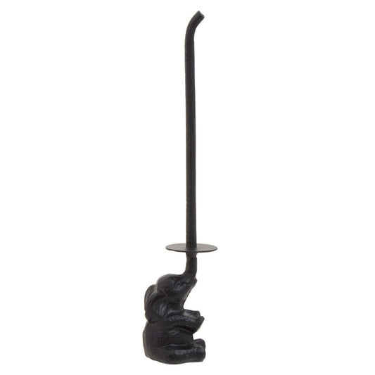 Fauna Black Elephant Toilet Roll Holder