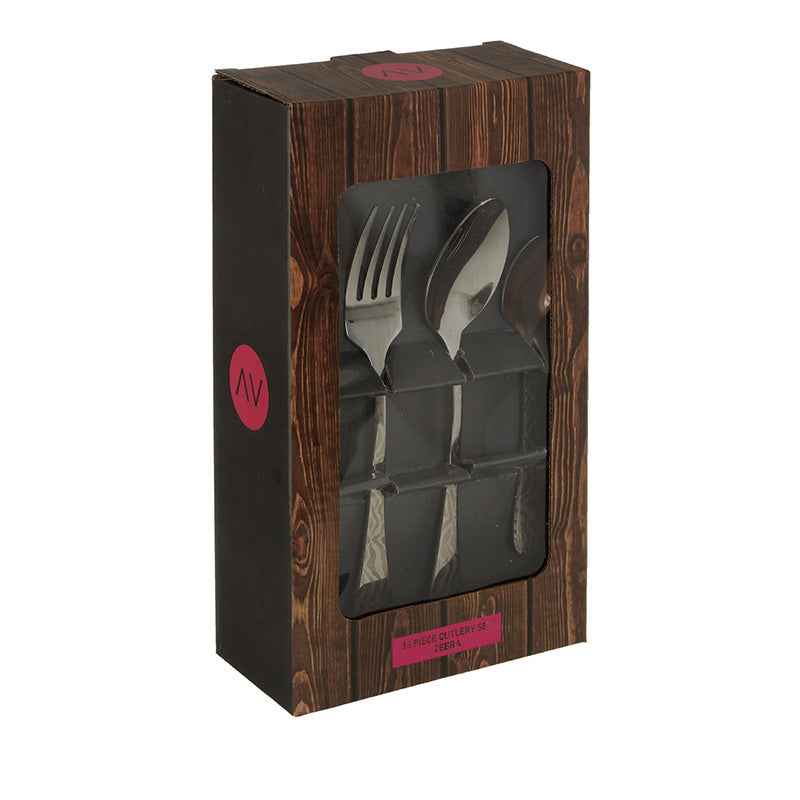 Avie 16Pc Zebra Cutlery Set