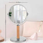 Cassini Iron / Rubberwood Table Mirror