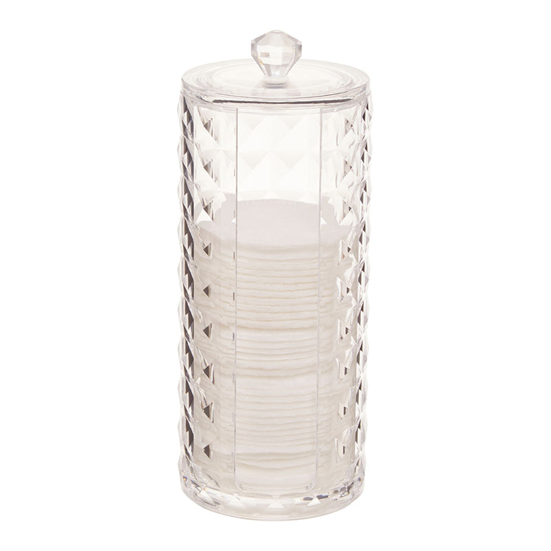 Cosmetic organizer, sleek design for makeup, brushes and skincare storage.