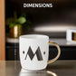 Mimo Diamond Deco M Letter Monogram Mug