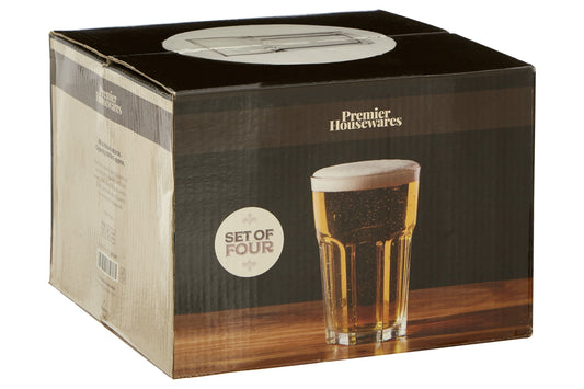 Set of 4 Luxor Clear Glass Tumblers
