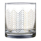 Set of four clear tumbler glasses, versatile drinkware for both casual and formal settings.
