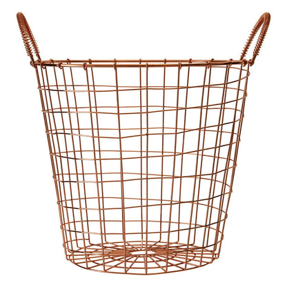 Vertex Copper Finish Round Wire Basket