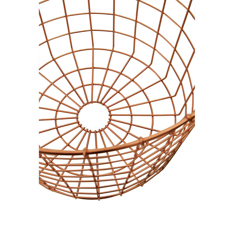 Vertex Copper Finish Round Wire Basket