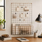 Wall mounted magazine rack with clips for notes, letters and files