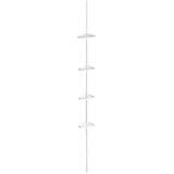 White PS 4 Tier Corner Shelf Unit - Premier Home
