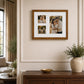 Wooden 3 photo collage frame displaying multiple family pictures