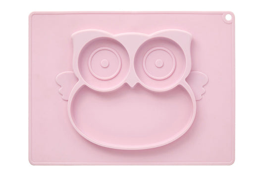 Zing Pale Pink Owl Food Plate