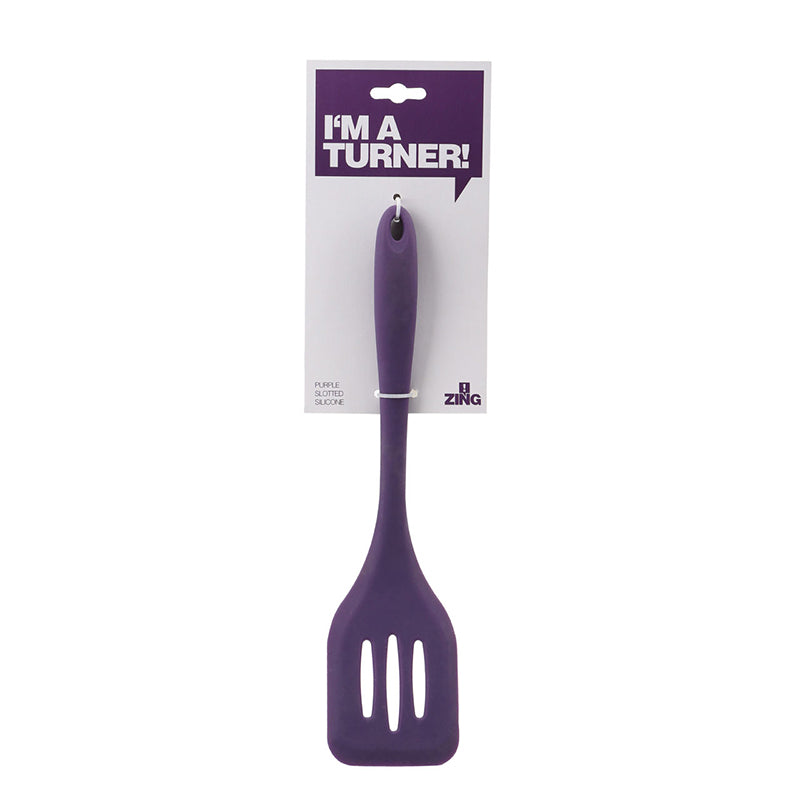 Zing Purple Silicone Slotted Turner