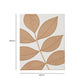 Beige botanical leaf wall art showing product dimensions of 50cm high by 40cm wide