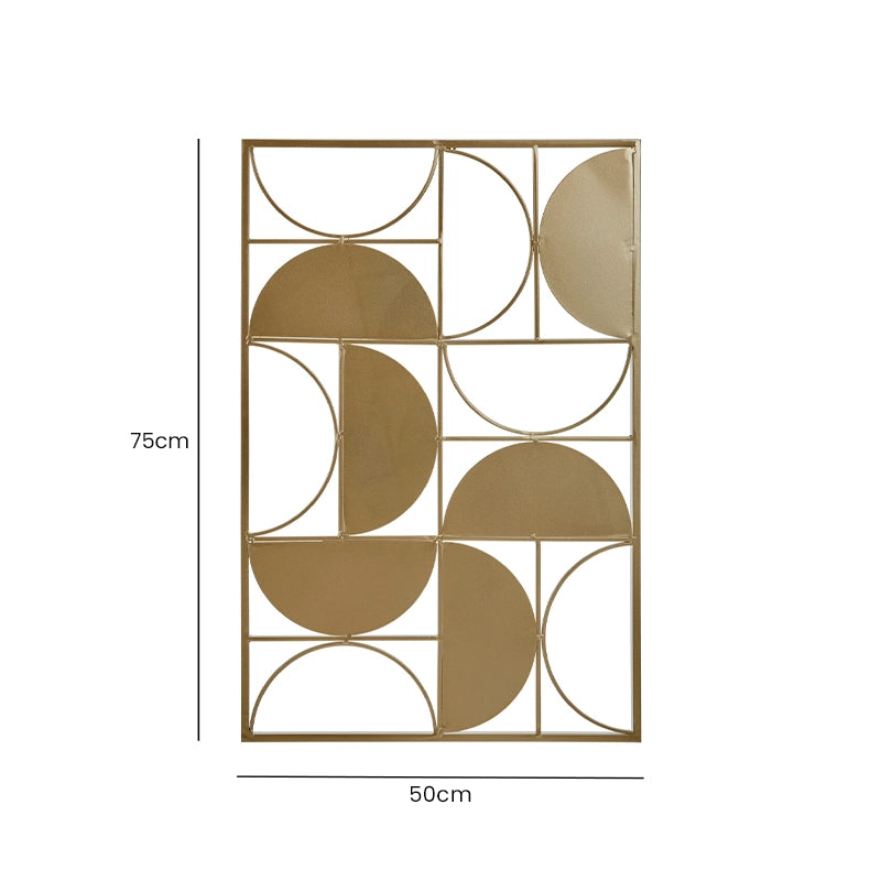 Gold Metal Wall Art dimensions and measurements