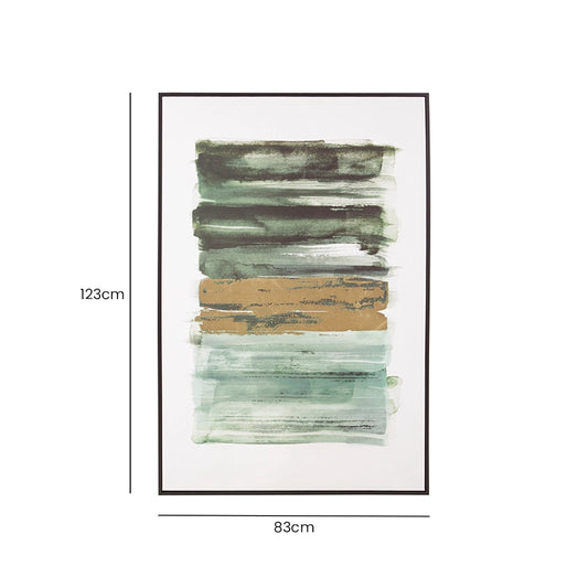 Green and Gold Large Abstract Canvas Wall Art dimensions and measurements