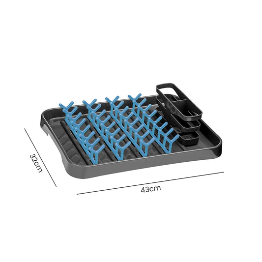 Grey And Blue Dish Drainer
