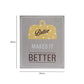 Kitchen Wall Decor Wooden Quote Plaque dimensions and size