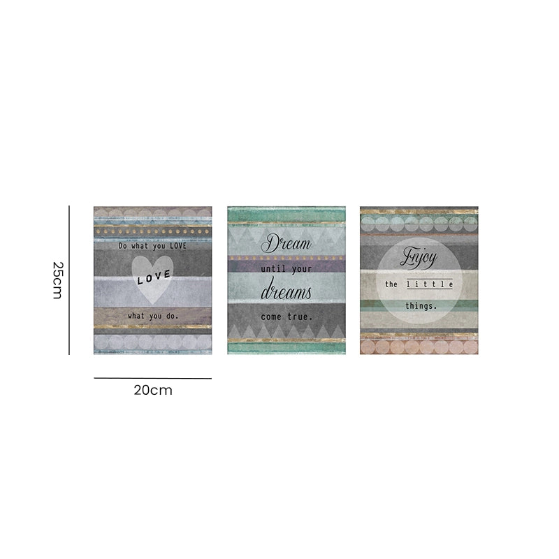 Set of 3 Motivational Wooden Wall Art dimensions and measurements