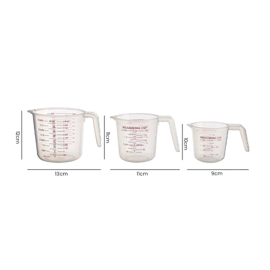 Plastic Measuring Jug - Set of 3