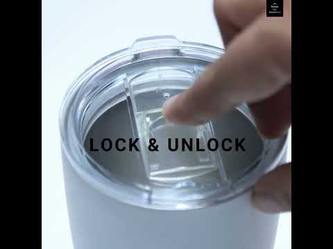 White travel mug
