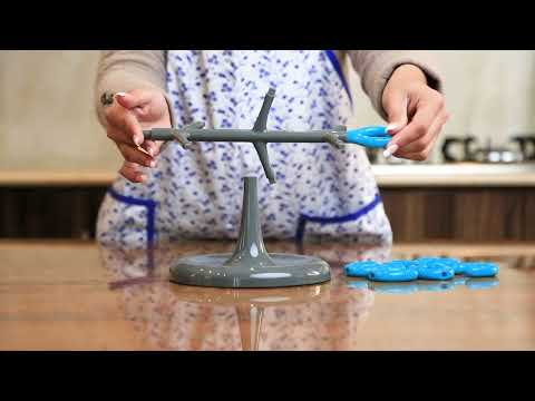 Grey And Blue 6 Cup Mug Tree