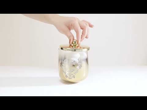 Elissa Gold Cotton Jar - 600Ml