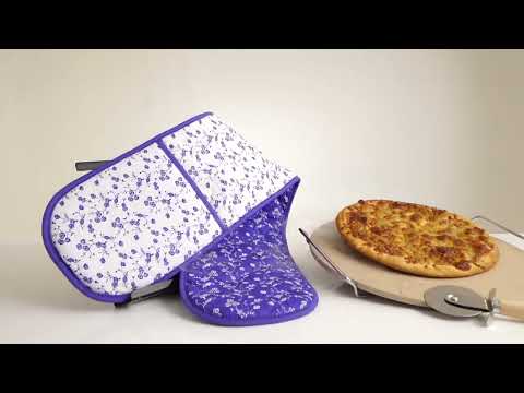 Blue Rose Double Oven Glove