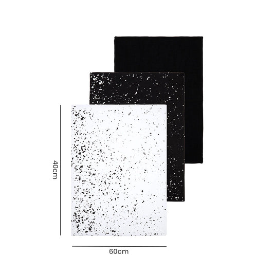 Black and White Tea Towels - Set Of 3