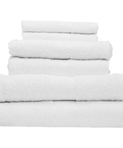 Thread and Loom Desert Sage 6pc White Towel Set