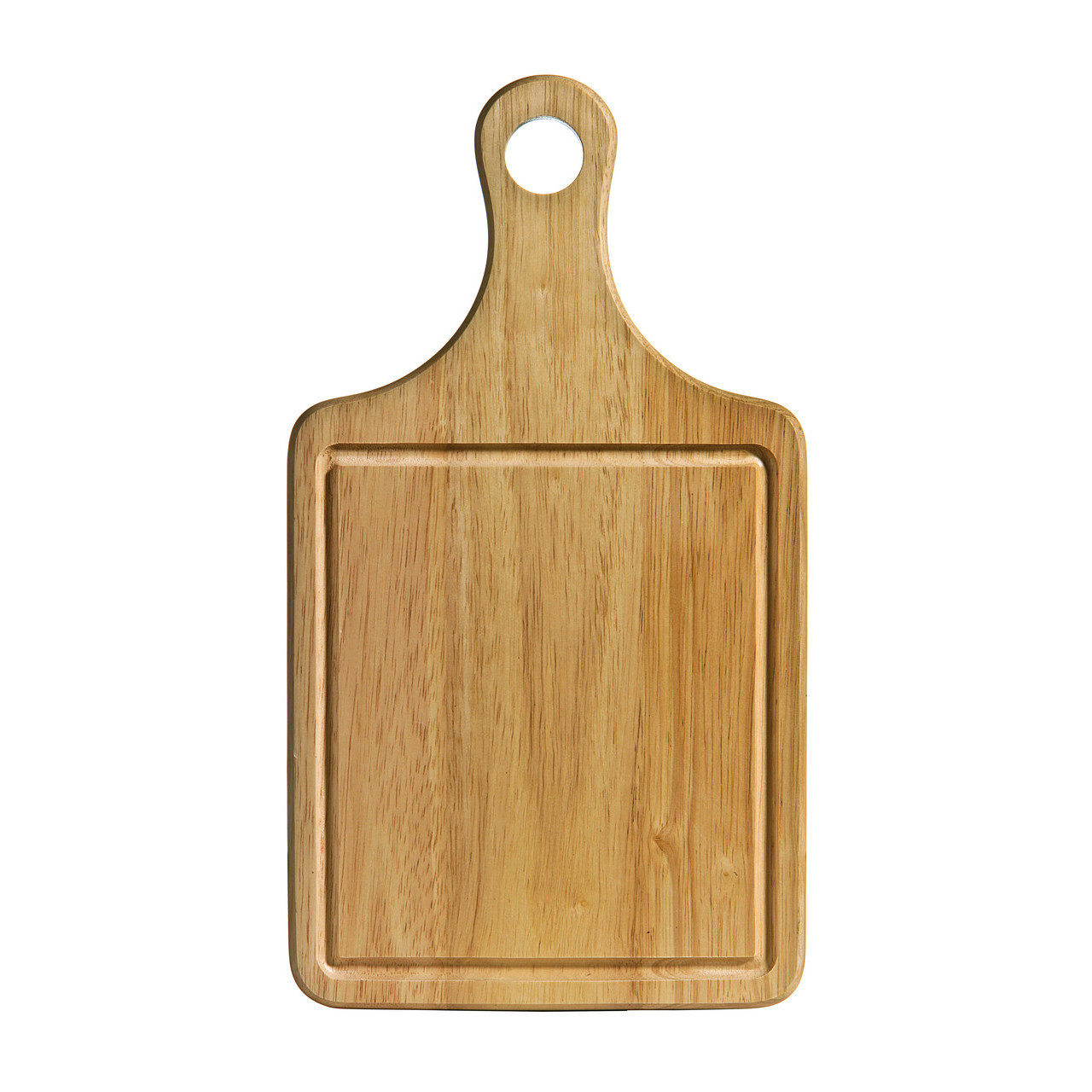 Rubberwood Indented Paddle Chopping Board - Premier Home