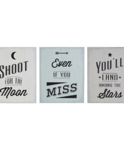 Shoot For The Moon Wall Plaque – Set of 3